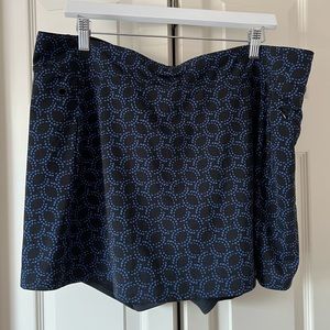 LL Bean skort, blue/purple and black, size X/L